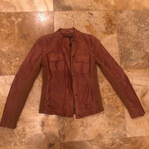 Mandela Faux leather tan  jacket